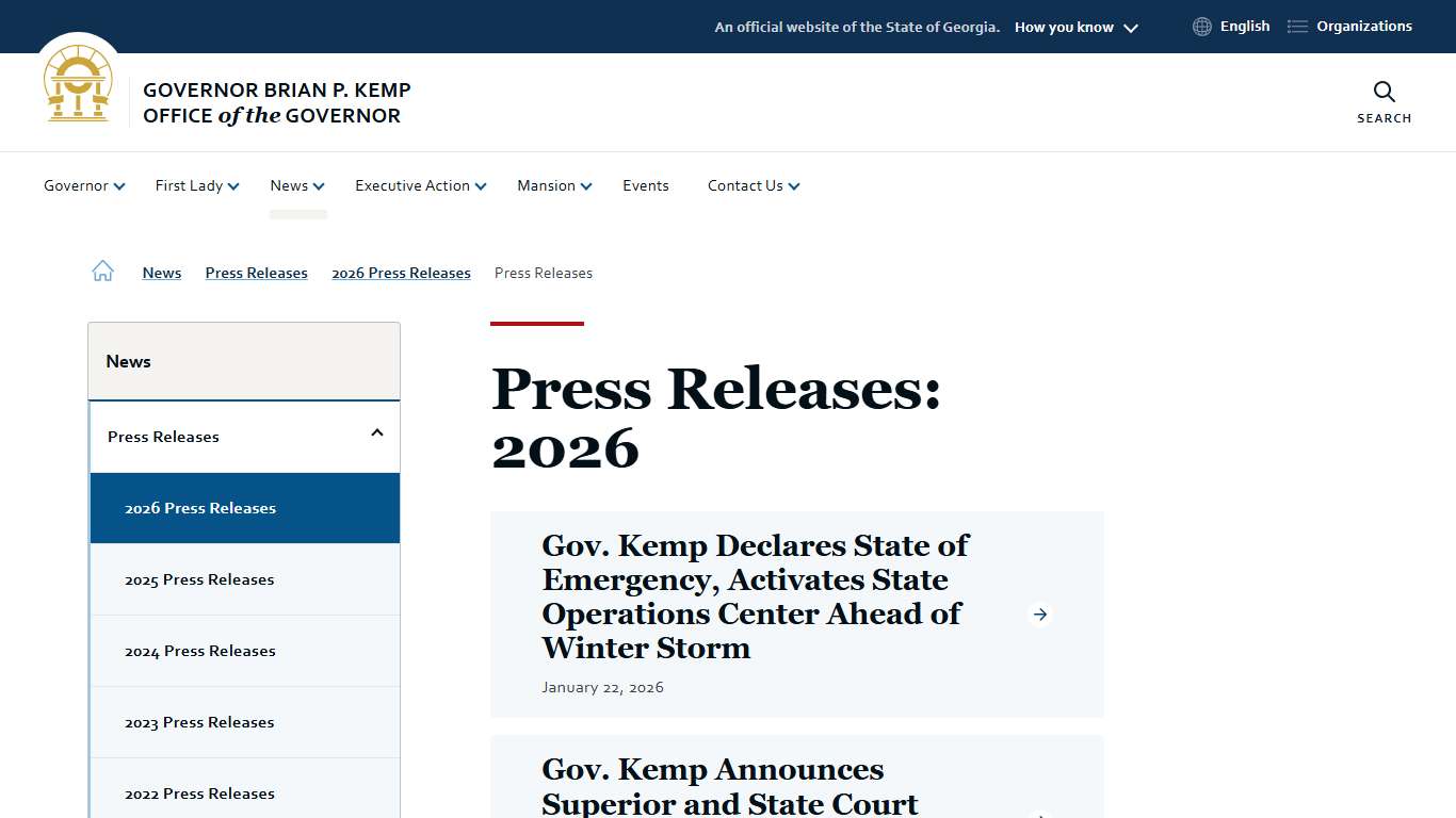 Press Releases: 2026